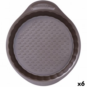 Stampo da Forno Pyrex Asimetria Rotondo Nero 25 cm (6 Unità)