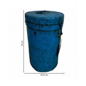 Bidone decorativo Alexandra House Living Azzurro Ferro Stile artigianale 25 x 35 x 25 cm