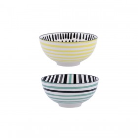 Ciotola Bidasoa Zigzag Multicolore Ceramica 15 x 15 x 7,3 cm (6 Unità)