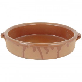 Teglia Barro Clasico Marrone Ceramica Ø 28 cm (3 Unità)