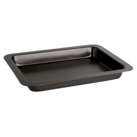 Vassoio da Forno Quid Sweet Grey Nero Metallo 36 x 24 x 4 cm (12 Unità)