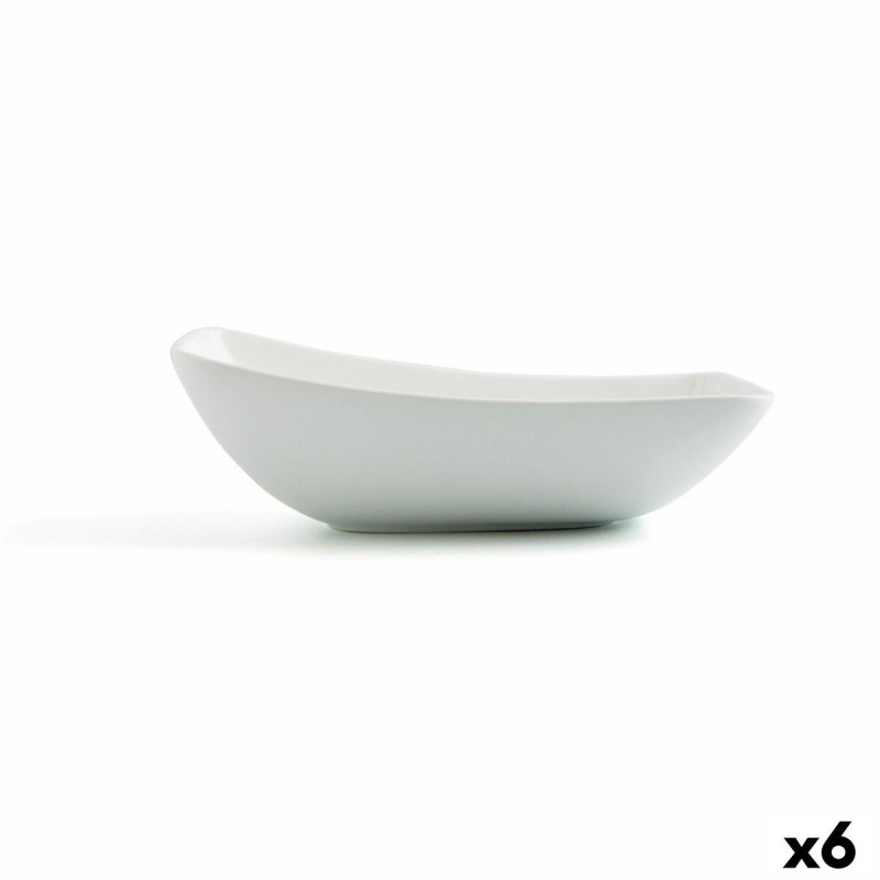 Ciotola Ariane Vital Rettangolare Ceramica Bianco (24 cm) (6 Unità)