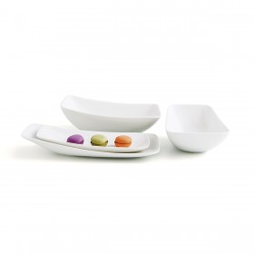 Ciotola Ariane Vital Rettangolare Ceramica Bianco (24 cm) (6 Unità)