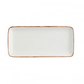 Teglia da Cucina Ariane Terra Rettangolare Ceramica Beige (36 x 16,5 cm) (6 Unità)
