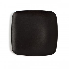 Piatto da pranzo Ariane Antracita Quadrato Nero Ceramica 20 cm (12 Unità)