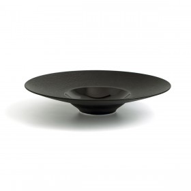 Piatto Fondo Ariane Gourmet Ceramica Nero (Ø 28 cm) (6 Unità)