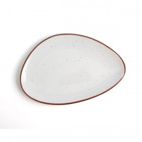 Piatto da pranzo Ariane Terra Triangolare Beige Ceramica Ø 29 cm (6 Unità)