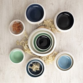 Piatto Fondo Ariane Organic Ceramica Nero 16 cm (6 Unità)
