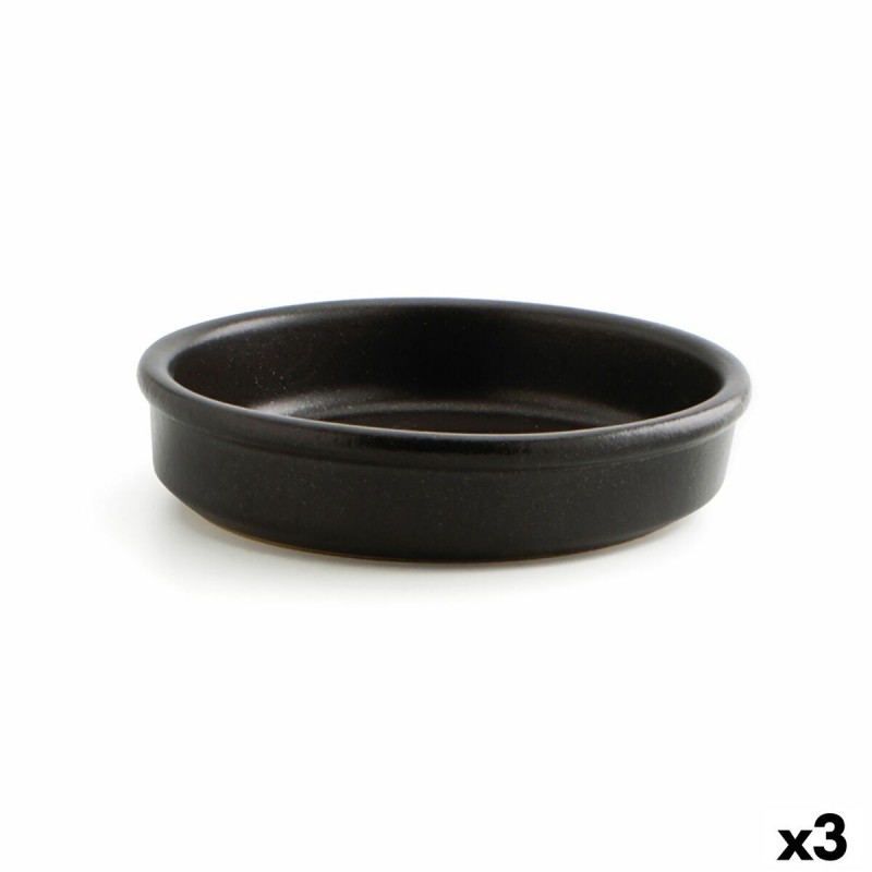 Teglia Anaflor Barro Anaflor Nero Ceramica Argilla cotta Ø 25 cm (3 Unità)