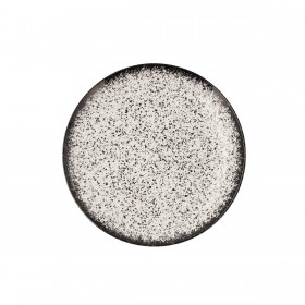 Piatto da pranzo Ariane Rock Nero Ceramica Ø 24 cm (6 Unità)