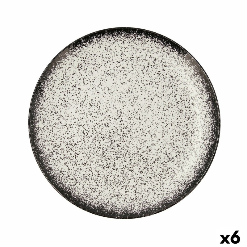 Piatto da pranzo Ariane Rock Nero Ceramica Ø 31 cm (6 Unità)