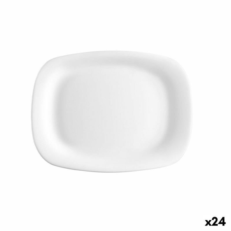 Teglia da Cucina Bormioli Rocco Parma Rettangolare Bianco Vetro (18 x 21 cm) (24 Unità)