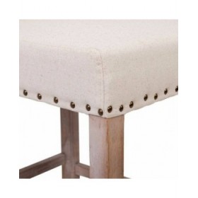 Sgabello Alexandra House Living Beige Legno d'albero della gomma 58 x 104 x 48 cm