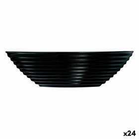 Ciotola Luminarc Harena Negro Nero Vetro 16 cm (24 Unità)
