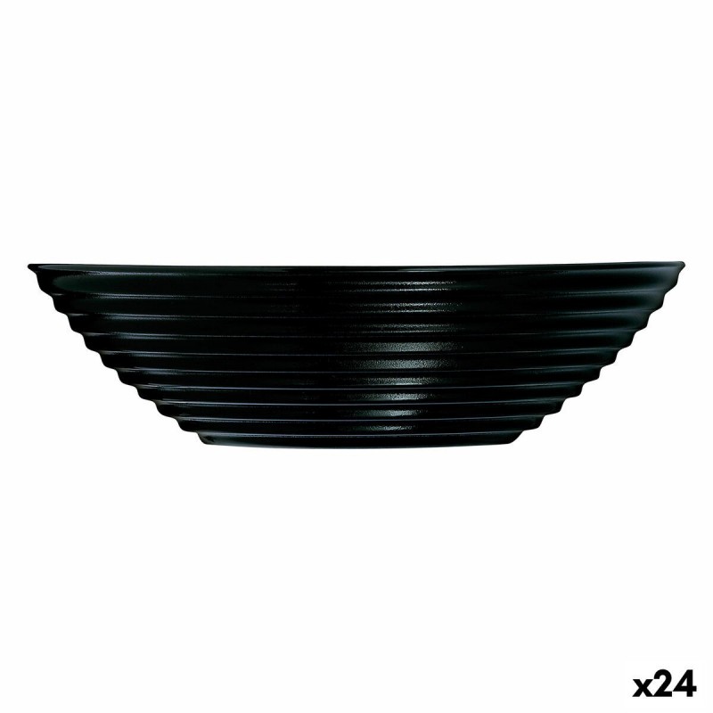Ciotola Luminarc Harena Negro Nero Vetro 16 cm (24 Unità)