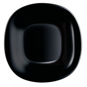Piatto da Dolce Luminarc Carine Nero Vetro (19 cm) (24 Unità)