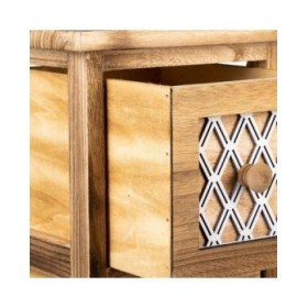 Cassettiera Alexandra House Living Marrone Legno Legno di paulownia 26 x 61 x 22 cm