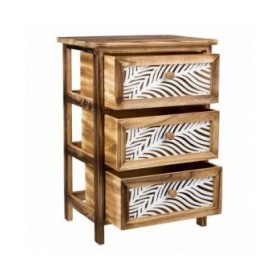 Cassettiera Alexandra House Living Marrone Legno Legno di paulownia 29 x 58 x 40 cm