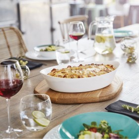 Teglia da Cucina Luminarc Smart Cuisine Ovale Bianco Vetro 6 Unità 38 x 22 cm