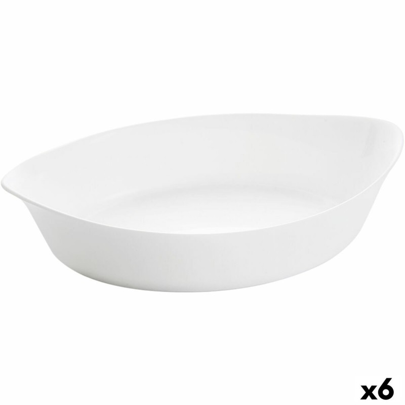 Teglia da Cucina Luminarc Smart Cuisine Ovale Bianco Vetro 28 x 17 cm (6 Unità)