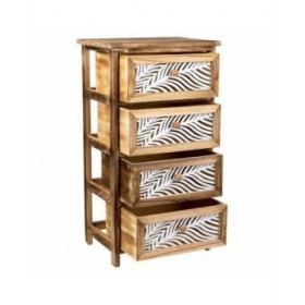 Cassettiera Alexandra House Living Marrone Legno Legno di paulownia 29 x 73 x 40 cm