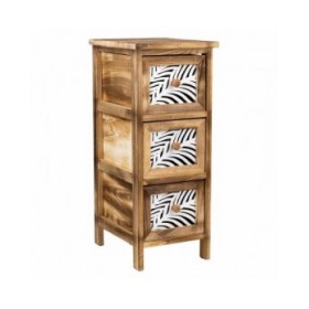 Cassettiera Alexandra House Living Marrone Legno Legno di paulownia 32 x 63 x 26 cm