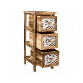 Cassettiera Alexandra House Living Marrone Legno Legno di paulownia 32 x 63 x 26 cm
