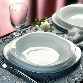 Piatto Fondo Bormioli Rocco Parma Vetro (23 cm) (24 Unità)