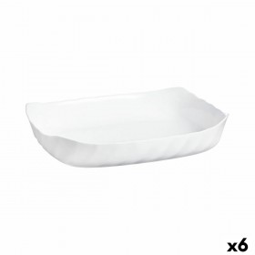 Teglia da Cucina Luminarc Smart Cuisine Rettangolare Bianco Vetro 33 x 27 cm (6 Unità)