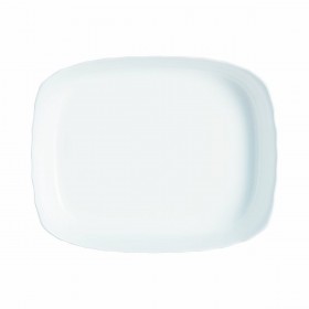 Teglia da Cucina Luminarc Smart Cuisine Rettangolare Bianco Vetro 33 x 27 cm (6 Unità)