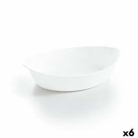 Teglia da Cucina Luminarc Smart Cuisine Ovale Bianco Vetro 25 x 15 cm (6 Unità)