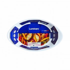 Teglia da Cucina Luminarc Smart Cuisine Ovale Bianco Vetro 21 x 13 cm (6 Unità)
