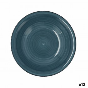 Piatto Fondo Quid Vita Ceramica Azzurro (ø 21,5 cm) (12 Unità)