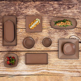 Ciotola per Aperitivi Bidasoa Gio Marrone Plastica 12,5 x 12,5 cm 12 Unità