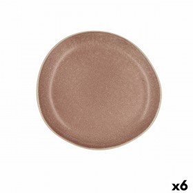 Piatto da pranzo Bidasoa Gio Irregolare Marrone Ceramica 20 cm (6 Unità)