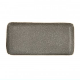 Vassoio per aperitivi Bidasoa Gio Rettangolare Grigio 28 x 14 cm Ceramica (4 Unità)