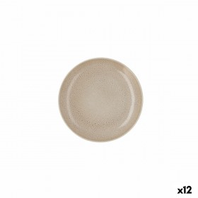 Piatto da pranzo Ariane Porous Beige Ceramica Ø 21 cm (12 Unità)