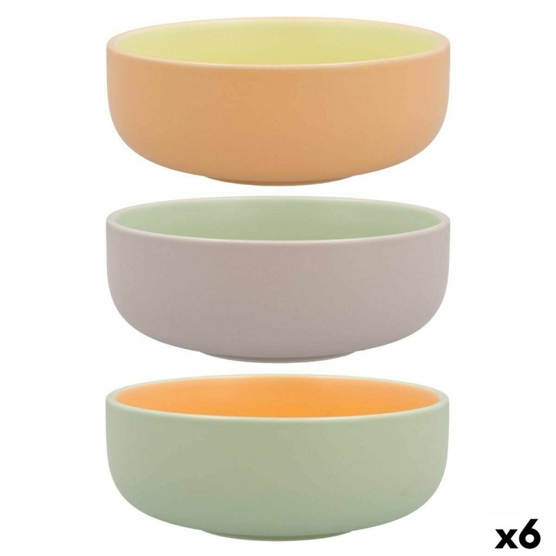 Ciotola Quid Vitamina Bicolore Ceramica 16 x 16 x 6 cm (6 Unità)