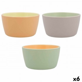 Ciotola Quid Vitamina Bicolore Ceramica 12,5 x 12,5 x 6,7 cm (6 Unità)