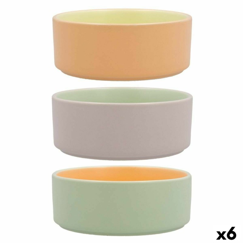 Ciotola Quid Vitamina Bicolore Ceramica 13 x 13 x 5,2 cm (6 Unità)
