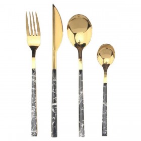 Servizio di Posate DKD Home Decor Marmo (16 pcs)