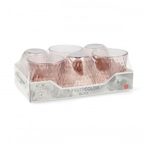 Set di Bicchieri Bormioli Rocco Slot Lilla Vetro Con rilievo 290 ml 6 Unità