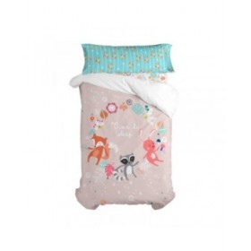 Set di copripiumino HappyFriday Moshi Moshi Fantasy Multicolore 2 Pezzi