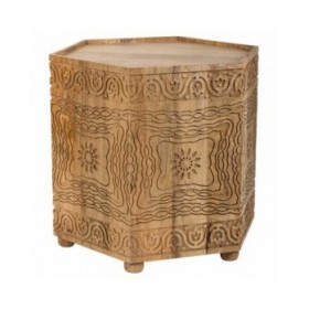 Tavolino da Caffè Alexandra House Living Marrone Legno di mango 45 x 41 x 45 cm Stile artigianale