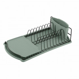 Scolapiatti da Lavandino DKD Home Decor Metallo PP Verde Chiaro (47,5 x 26,5 x 11 cm)