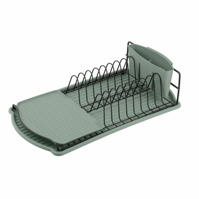 Scolapiatti da Lavandino DKD Home Decor Metallo PP Verde Chiaro (47,5 x 26,5 x 11 cm)