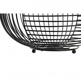Portafrutta DKD Home Decor Nero Metallo 28 x 28 x 12 cm
