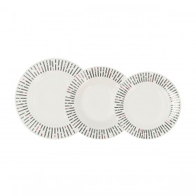 Set di Stoviglie Quid Festival Bianco Ceramica 18 Pezzi