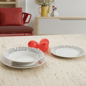Set di Stoviglie Quid Festival Bianco Ceramica 18 Pezzi