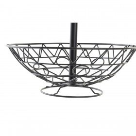 Portafrutta DKD Home Decor Nero Metallo Geometrico 28 x 28 x 40 cm